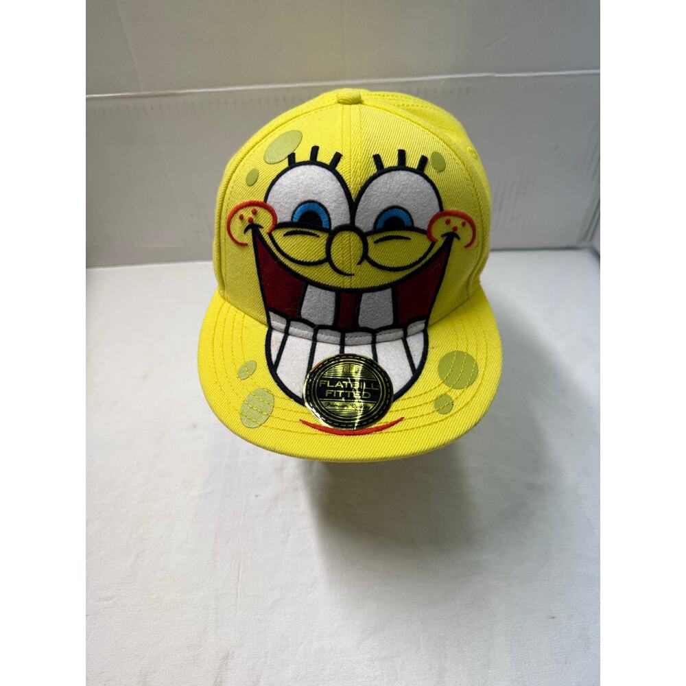 Spongebob Squarepants Fitted Cap  L-XL 14 year N older Nickelodeon hatFunny Face